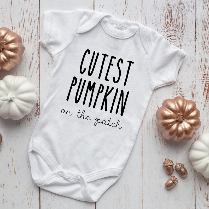 cutest pumpkin on the patch baby onesie