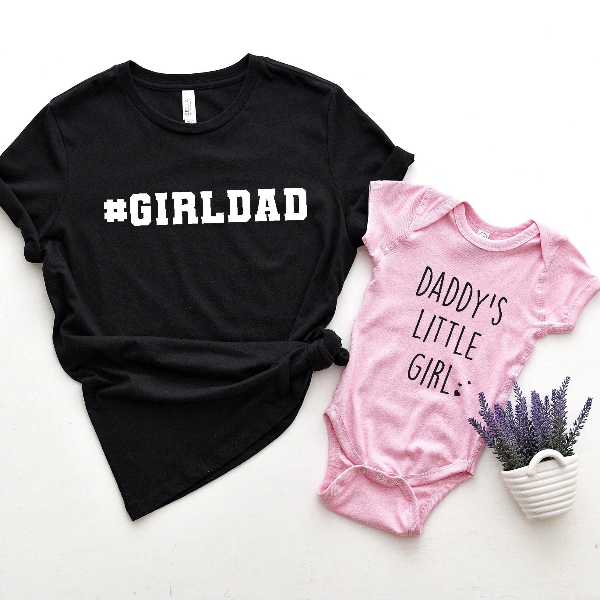 Daddy Daddy's Girl Father Daughter Mens Parent Child Kids Matching T-Shirt  Dad Girl