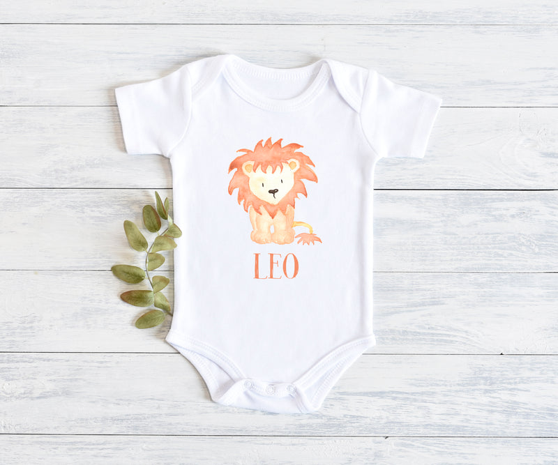 Lion Custom Baby Name Onesie